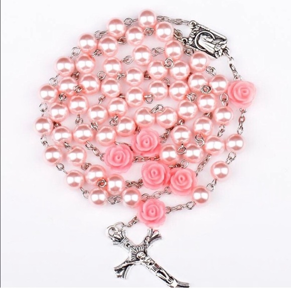 Gorgeous Rose Lourdes Rosary - Picture 3 of 3